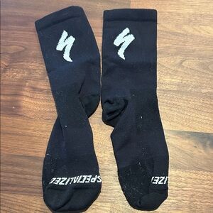 Specialized Black and White Athletic Socks